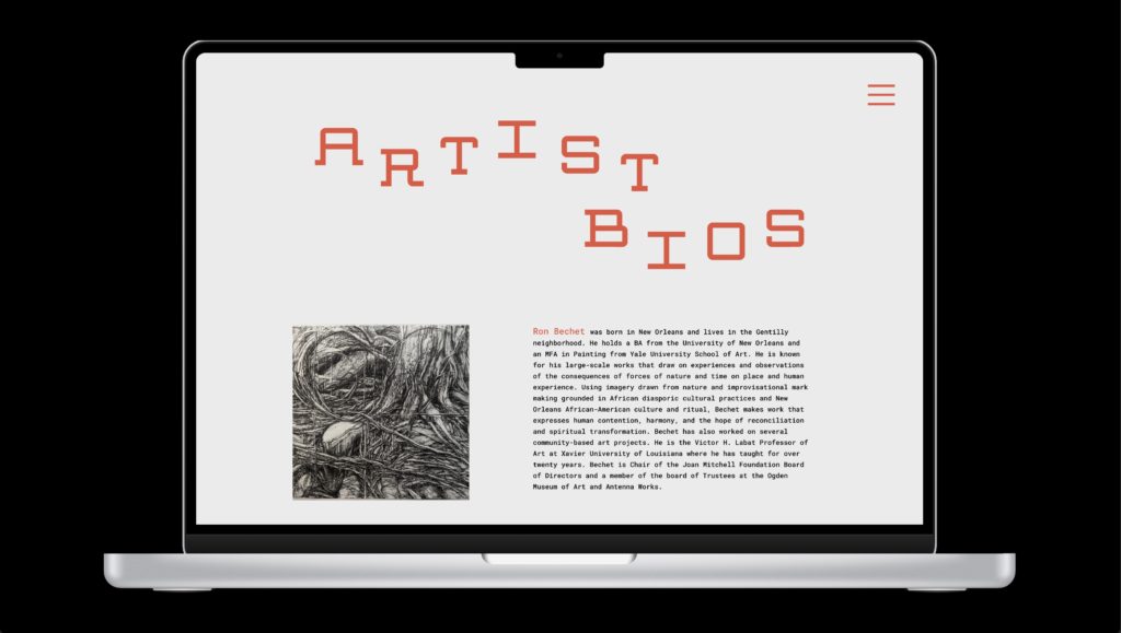 Artist Bio Page